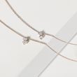DIAMOND CLUSTER NECKLACE IN 14K ROSE GOLD - DIAMOND NECKLACES - NECKLACES