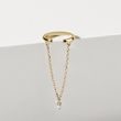ZLATÁ ŘETÍZKOVÁ NÁUŠNICE EAR CUFF S DIAMANTEM - NÁUŠNICE EAR CUFF - NÁUŠNICE
