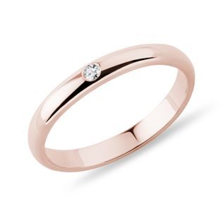 WEDDING BAND IN ROSE GOLD WITH DIAMOND - WOMEN'S WEDDING RINGS - WEDDING RINGS