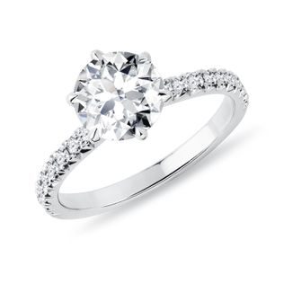 LUX DIAMOND ENGAGEMENT RING IN WHITE GOLD - RINGS WITH LAB-GROWN DIAMONDS - ENGAGEMENT RINGS