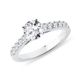 DIAMOND ENGAGEMENT RING IN 14K WHITE GOLD - RINGS WITH LAB-GROWN DIAMONDS - ENGAGEMENT RINGS