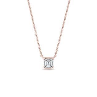 LAB GROWN DIAMOND NECKLACE IN ROSE GOLD - DIAMOND NECKLACES - NECKLACES