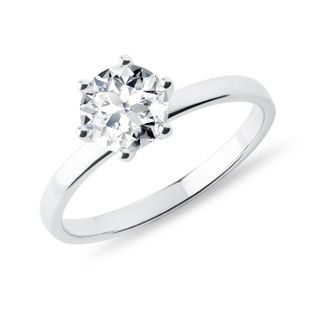 1 CARAT DIAMOND WHITE GOLD ENGAGEMENT RING - BRILLIANT CUT DIAMOND ENGAGEMENT RINGS - ENGAGEMENT RINGS