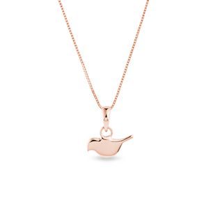 BIRD PENDANT IN ROSE GOLD - CHILDREN'S NECKLACES - NECKLACES