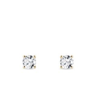 STUD EARRINGS WITH WHITE DIAMONDS - DIAMOND STUD EARRINGS - EARRINGS