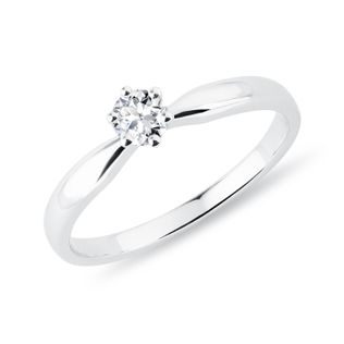 ENGAGEMENT RING IN WHITE GOLD WITH BRILLIANT - BRILLIANT CUT DIAMOND ENGAGEMENT RINGS - ENGAGEMENT RINGS