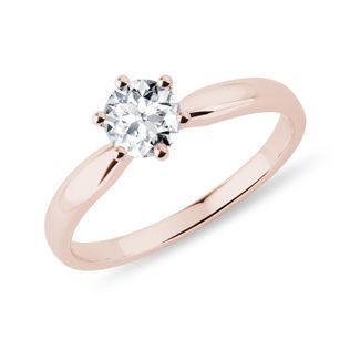 HALF CARAT DIAMOND RING IN ROSE GOLD - BRILLIANT CUT DIAMOND ENGAGEMENT RINGS - ENGAGEMENT RINGS
