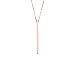 SMOOTH ROSE GOLD BAR NECKLACE - ROSE GOLD NECKLACES - NECKLACES
