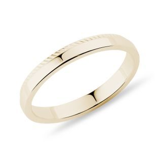 LADIES' MILGRAIN EDGE GOLD WEDDING RING - WOMEN'S WEDDING RINGS - WEDDING RINGS