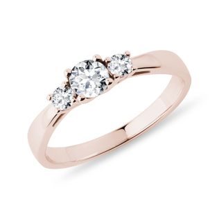 DIAMOND ENGAGEMENT RING OF ROSE GOLD - DIAMOND ENGAGEMENT RINGS - ENGAGEMENT RINGS