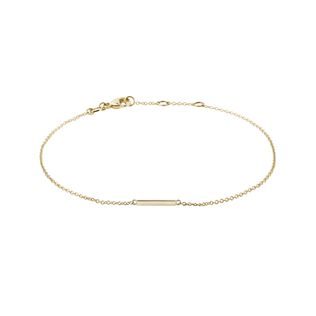 YELLOW GOLD CHAIN BAR BRACELET - YELLOW GOLD BRACELETS - BRACELETS