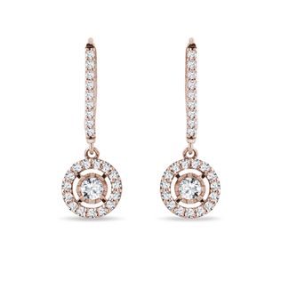 DIAMOND EARRINGS IN 14K ROSE GOLD - DIAMOND EARRINGS - EARRINGS