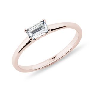 LAB DIAMOND RING IN 14K ROSE GOLD - ROSE GOLD RINGS - RINGS