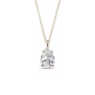 NÁHRDELNÍK VE ŽLUTÉM ZLATĚ S 1CT LAB GROWN DIAMANTEM - NÁHRDELNÍKY S DIAMANTY - NÁHRDELNÍKY