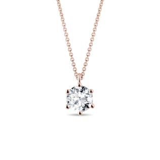 1CT LAB GROWN DIAMOND NECKLACE IN ROSE GOLD - DIAMOND NECKLACES - NECKLACES