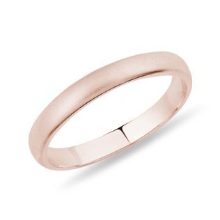LADIES' SATIN FINISH ROSE GOLD WEDDING RING - WOMEN'S WEDDING RINGS - WEDDING RINGS