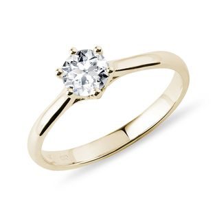 0,5CT DIAMOND ENGAGEMENT RING IN YELLOW GOLD - BRILLIANT CUT DIAMOND ENGAGEMENT RINGS - ENGAGEMENT RINGS