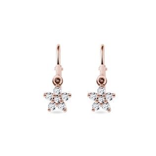 CHILDREN'S ZIRCONIA STAR EARRINGS IN ROSE GOLD - CHILDREN'S EARRINGS - EARRINGS