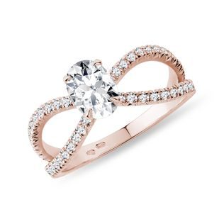 LUXURY DIAMOND ENGAGEMENT RING IN ROSE GOLD - RINGS WITH LAB-GROWN DIAMONDS - ENGAGEMENT RINGS