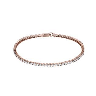 NÁRAMEK S LAB GROWN DIAMANTY V RŮŽOVÉM ZLATĚ - TENISOVÉ NÁRAMKY - NÁRAMKY