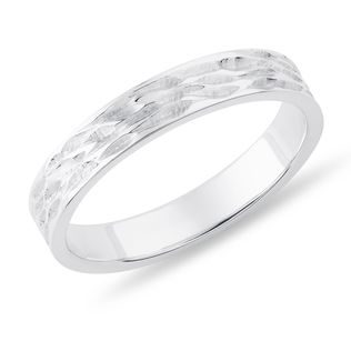 PÁNSKÝ SNUBNÍ PRSTEN V BÍLÉM ZLATĚ - PÁNSKÉ SNUBNÍ PRSTENY - SNUBNÍ PRSTENY