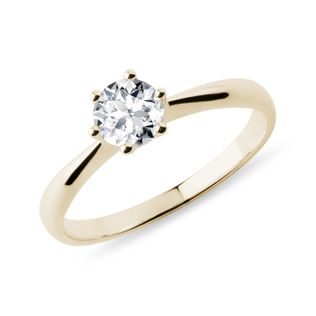CLASSIC ENGAGEMENT DIAMOND RING IN GOLD - BRILLIANT CUT DIAMOND ENGAGEMENT RINGS - ENGAGEMENT RINGS