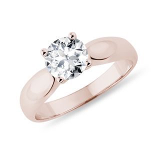 ONE CARAT LAB GROWN DIAMOND ENGAGEMENT RING IN ROSE GOLD - RINGS WITH LAB-GROWN DIAMONDS - ENGAGEMENT RINGS
