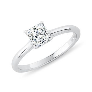 RING WITH LAB-GROWN DIAMOND IN WHITE GOLD - RINGS WITH LAB-GROWN DIAMONDS - ENGAGEMENT RINGS