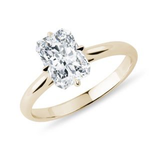 RADIANT CUT LAB GROWN DIAMOND RING IN YELLOW GOLD - RINGS WITH LAB-GROWN DIAMONDS - ENGAGEMENT RINGS