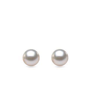 GOLD EARRINGS WITH AKOYA PEARLS - PEARL EARRINGS - PEARL JEWELRY