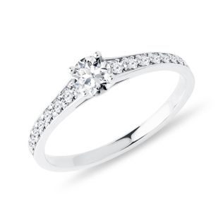 BRILLIANT RING IN WHITE 14K WHITE GOLD - DIAMOND ENGAGEMENT RINGS - ENGAGEMENT RINGS