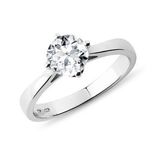 ENGAGEMENT RING WITH 0.8 CT DIAMOND IN WHITE GOLD - RINGS WITH LAB-GROWN DIAMONDS - ENGAGEMENT RINGS