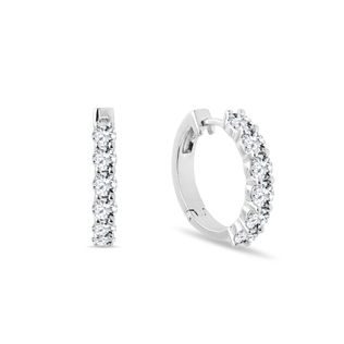 LUXURY DIAMOND EARRINGS IN WHITE GOLD - DIAMOND EARRINGS - EARRINGS