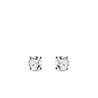 DIAMOND STUD EARRINGS IN 14K WHITE GOLD - DIAMOND STUD EARRINGS - EARRINGS