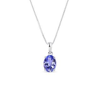TANZANITE PENDANT IN WHITE GOLD - TANZANITE NECKLACES - NECKLACES