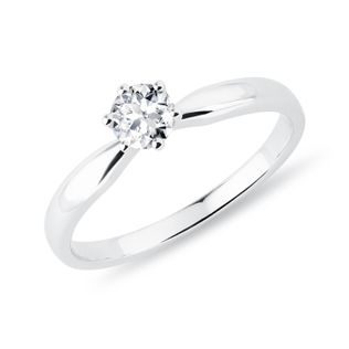 BRILLIANT ENGAGEMENT RING OF WHITE GOLD - BRILLIANT CUT DIAMOND ENGAGEMENT RINGS - ENGAGEMENT RINGS