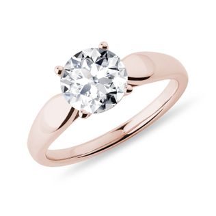 1.5 CARAT LAB GROWN DIAMOND ROSE GOLD ENGAGEMENT RING - RINGS WITH LAB-GROWN DIAMONDS - ENGAGEMENT RINGS