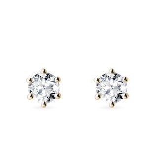 4.3 MM DIAMOND GOLD STUDS - DIAMOND STUD EARRINGS - EARRINGS