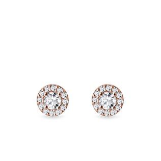 DIAMOND EARRING IN ROSE GOLD - DIAMOND STUD EARRINGS - EARRINGS