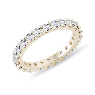 DIAMOND ETERNITY RING IN YELLOW GOLD - WOMEN'S WEDDING RINGS - WEDDING RINGS