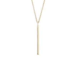 SMOOTH GOLD BAR NECKLACE - YELLOW GOLD NECKLACES - NECKLACES