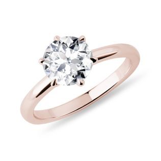 ROSE GOLD LAB GROWN DIAMOND ENGAGEMENT RING - RINGS WITH LAB-GROWN DIAMONDS - ENGAGEMENT RINGS