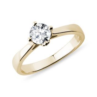 ENGAGEMENT RING WITH 0.5 CT DIAMOND IN YELLOW GOLD - RINGS WITH LAB-GROWN DIAMONDS - ENGAGEMENT RINGS