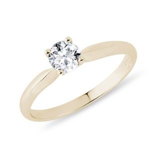 0.35CT DIAMOND ENGAGEMENT RING IN YELLOW GOLD - BRILLIANT CUT DIAMOND ENGAGEMENT RINGS - ENGAGEMENT RINGS