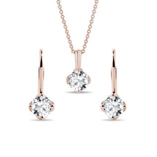 LAB GROWN DIAMOND JEWELRY SET IN ROSE GOLD - DIAMOND SETS - FINE JEWELRY