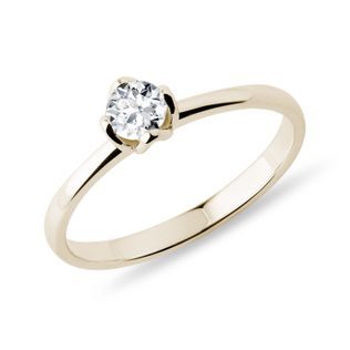 GOLD RING DECORATED WITH DIAMOND - BRILLIANT CUT DIAMOND ENGAGEMENT RINGS - ENGAGEMENT RINGS