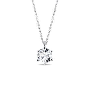 1 CARAT DIAMOND PENDANT IN WHITE GOLD - DIAMOND NECKLACES - NECKLACES