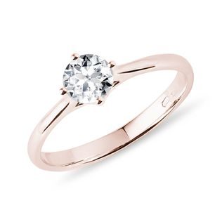 HALF-CARAT DIAMOND RING IN ROSE GOLD - BRILLIANT CUT DIAMOND ENGAGEMENT RINGS - ENGAGEMENT RINGS