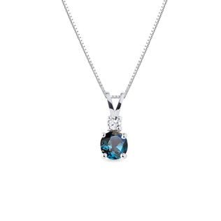 LONDON BLUE TOPAZ NECKLACE IN WHITE GOLD - TOPAZ NECKLACES - NECKLACES