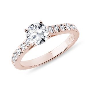 DIAMOND ENGAGEMENT RING IN 14K ROSE GOLD - RINGS WITH LAB-GROWN DIAMONDS - ENGAGEMENT RINGS